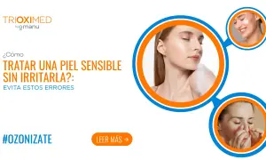 Mujer con piel sensible, aprendiendo a tratarla sin irritarla. Descubre cómo cuidarla.