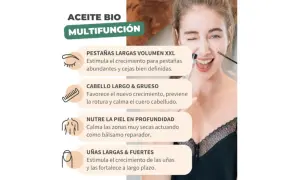 Aceite bio multifunción para pestañas, cabello, piel y uñas. ¡Descubre el poder del aceite de ricino para la cara y más!