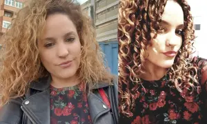 Comparativa del método curly: antes, cabello más suelto y menos definido; después, rizos marcados y voluminosos.