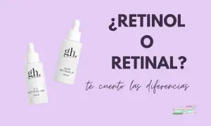 Dos sérums de la marca gh. para explicar la diferencia entre retinol y retinal.