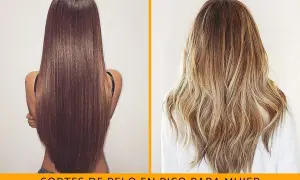 Dos estilos de cabello: liso y oscuro con corte en pico, y rubio ondulado con capas.