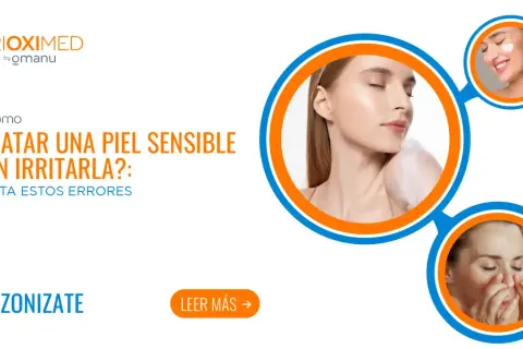 Mujer con piel sensible, aprendiendo a tratarla sin irritarla. Descubre cómo cuidarla.