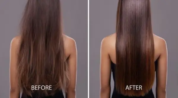 Antes y después: cómo quitar el encrespamiento del pelo de forma natural. Cabello liso y brillante.