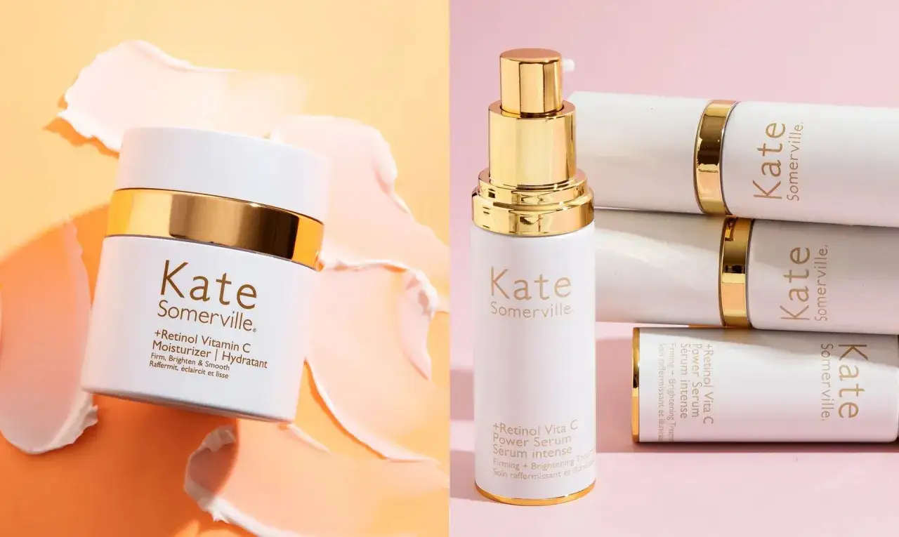 Crema y sérum Kate Somerville con niacinamida y retinol juntos. Potencia tu rutina de cuidado de la piel.