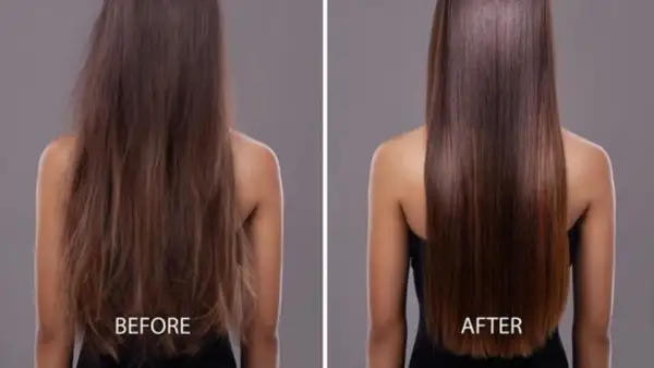 Antes y después: cómo quitar el encrespamiento del pelo de forma natural. Cabello liso y brillante.