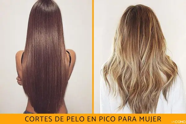 Dos estilos de cabello: liso y oscuro con corte en pico, y rubio ondulado con capas.