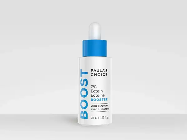 Frasco de Paula's Choice con ectoína, un ingrediente que protege y calma la piel.